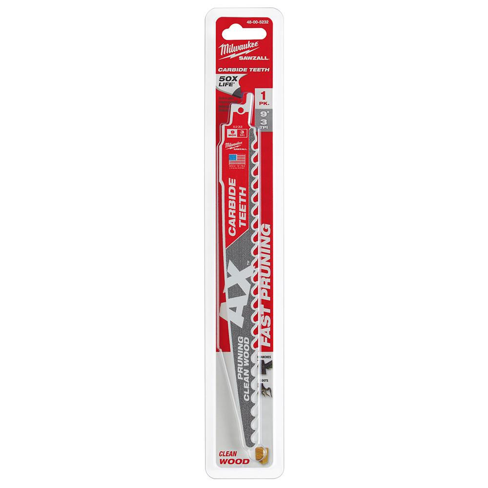 48-00-5232 9 in 3 TPI The AX w/ Carbide Teeth Pruning By Milwaukee