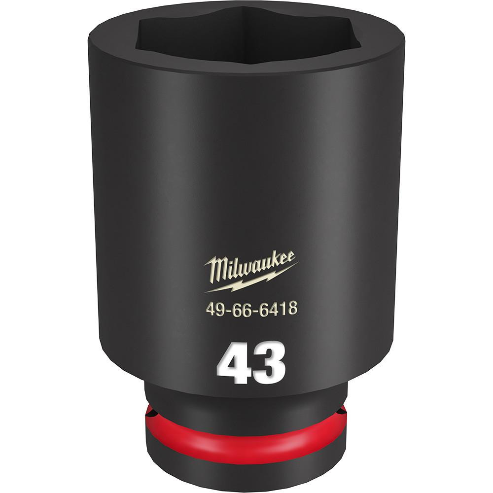 Milwaukee 49-66-6418 SHOCKWAVE Impact Duty 3/4 Drive 43MM Deep 6 Point Socket