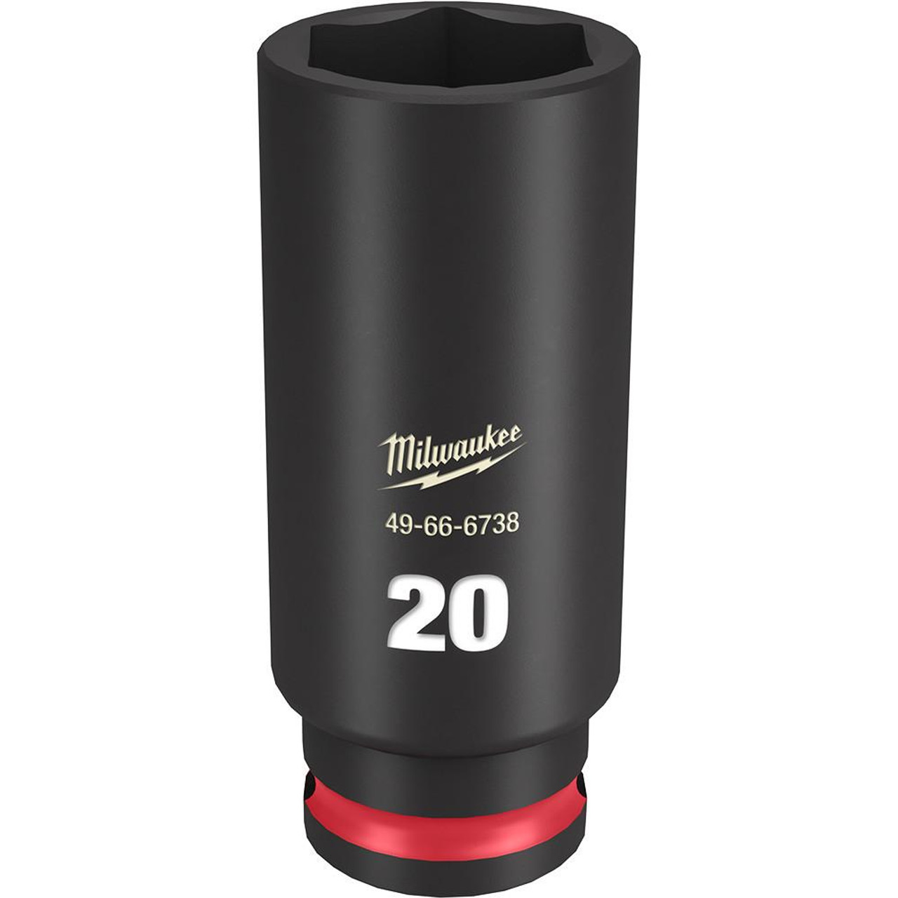 Milwaukee 49-66-6738 SHOCKWAVE Impact Duty 3/8 Drive 20MM Deep 6 Point Socket