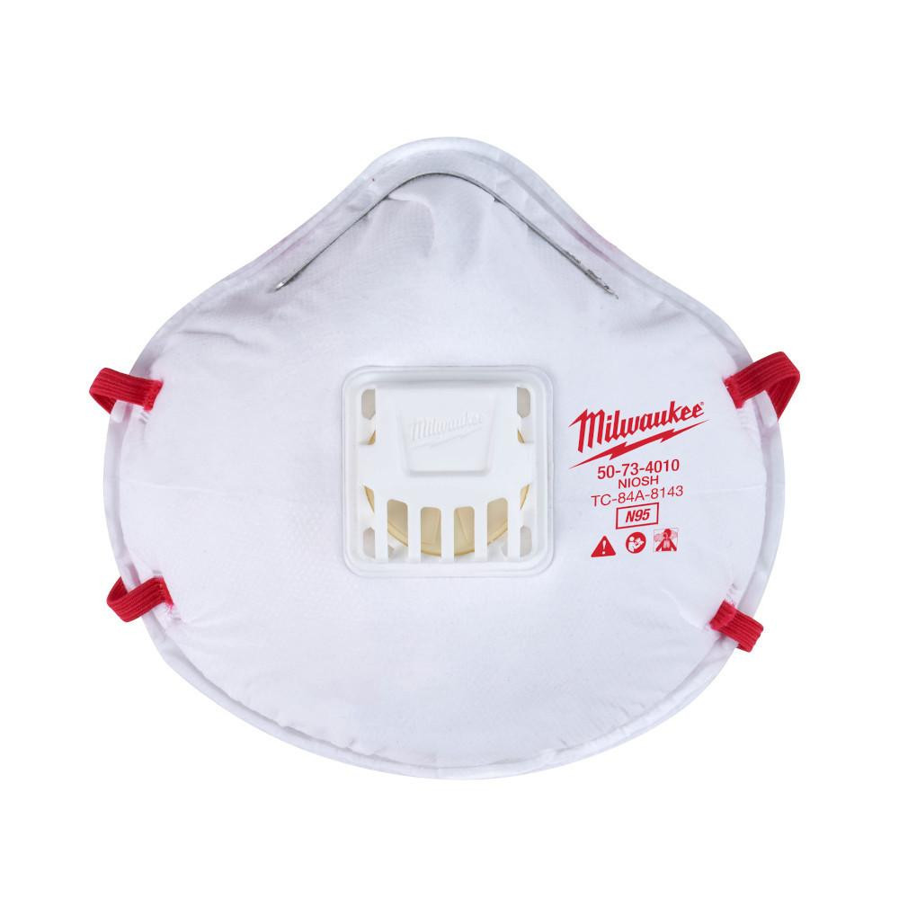 48-73-4011 1pk N95 Valved Respirator By Milwaukee