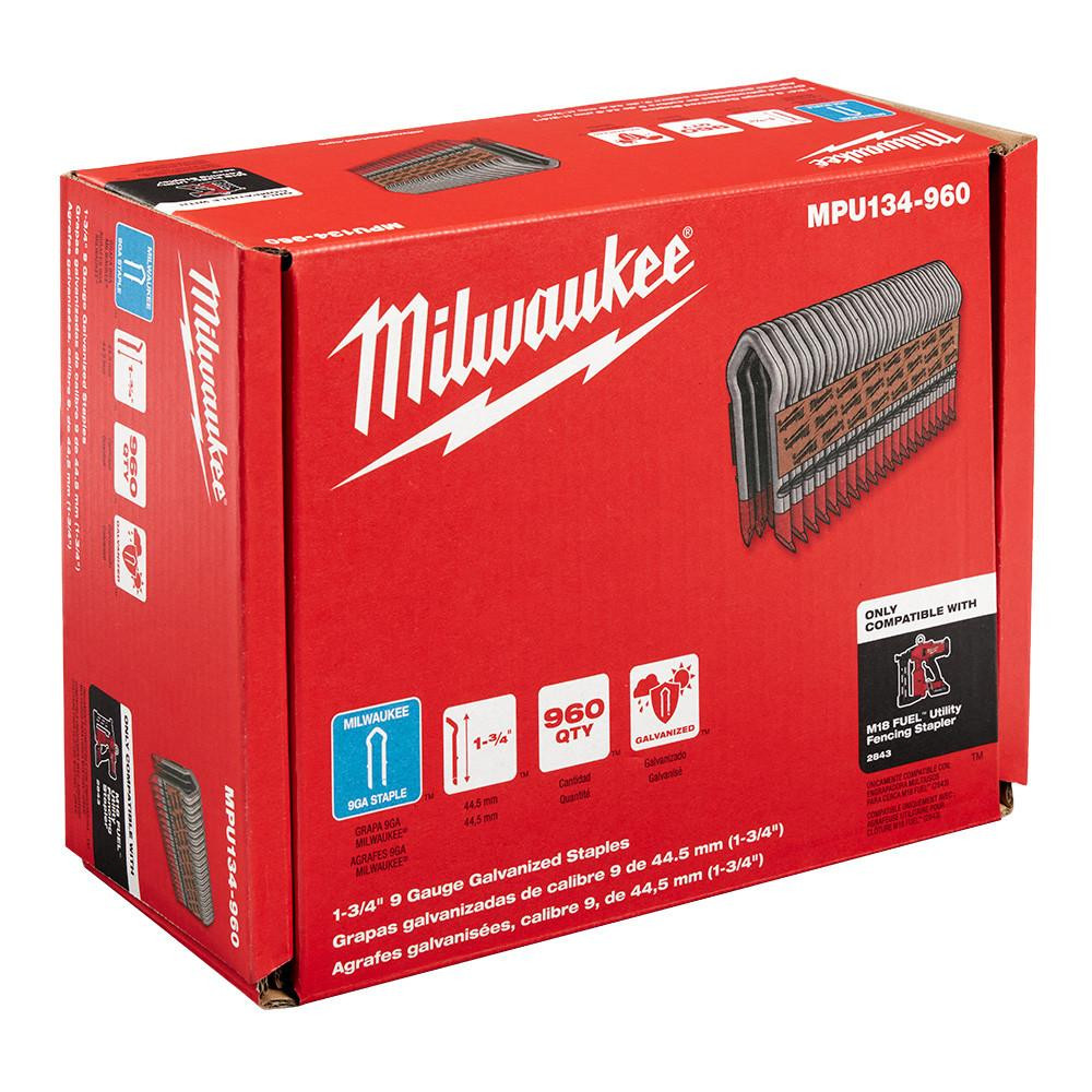 MPU134-960 1.75 in 9 Gauge Galvanized Staples | Milwaukee