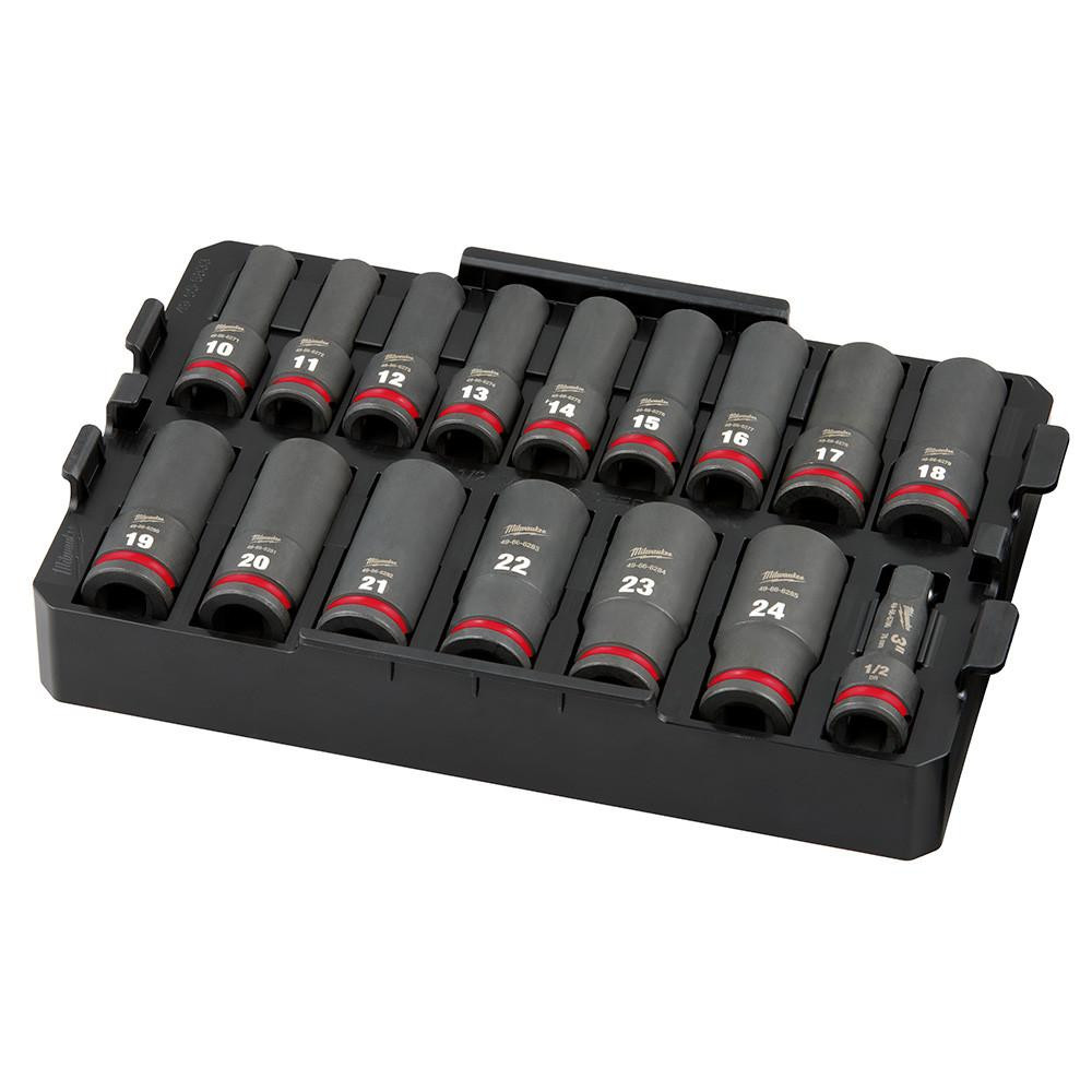 49-66-6818 Socket 1/2 Dr 16PC MM TRAY Set | Milwaukee