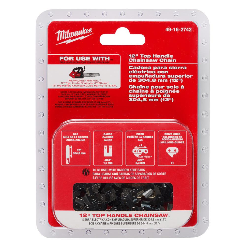 49-16-2742 12 in Top Handle Chainsaw Chain - Part | Milwaukee