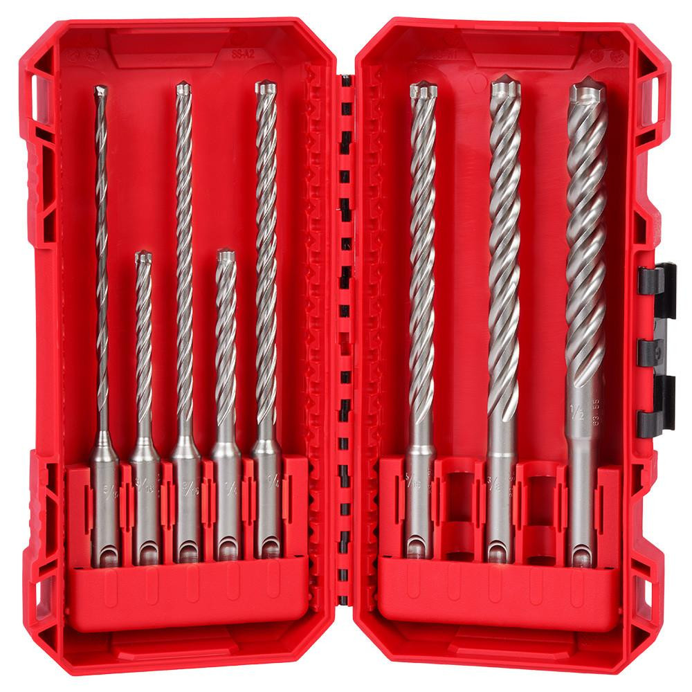 48-20-7663 8pc. SDS Plus MX4 4-Cutter Drill Bit Kit | Milwaukee Tools