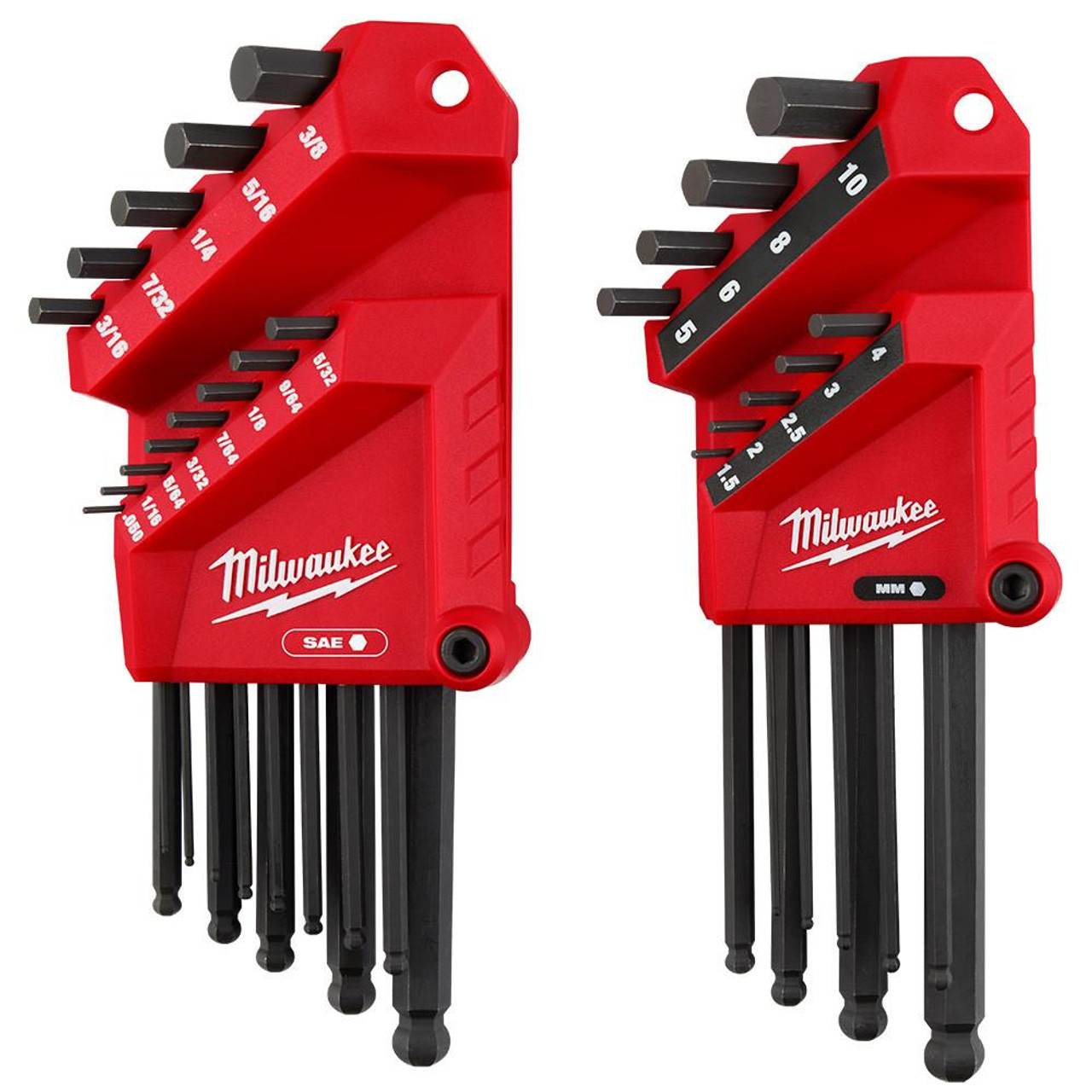Milwaukee 48-22-2187 22-Key Ball End L-Key Set SAE/Metric
