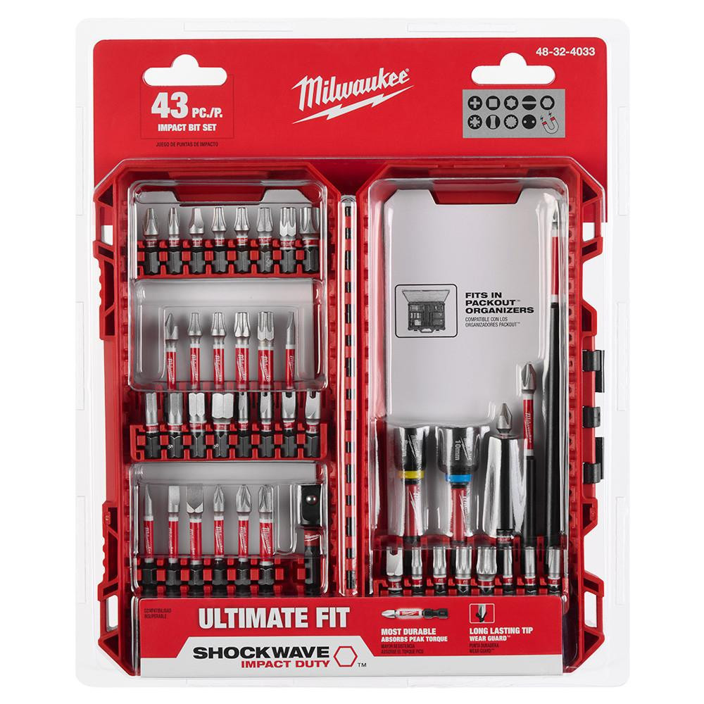 Milwaukee 48-32-4033 Impact Duty Driver Bit Auto Set  43 pc
