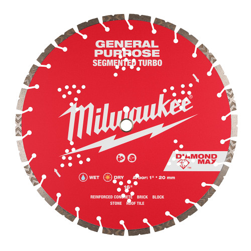 Milwaukee 49-93-9016 16 in Segmented Turbo, General Purpose Diamond Blade