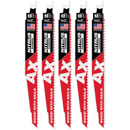 Milwaukee 48-00-7552 9in AX with NITRUS Carbide 5pk