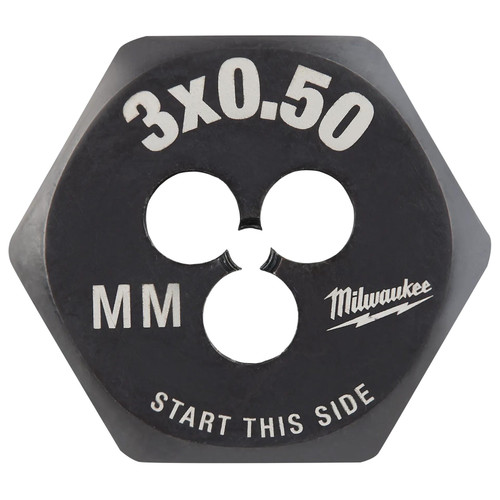 Milwaukee 49-57-5311 M3-0.50 mm 1 Inch Hex Threading Die