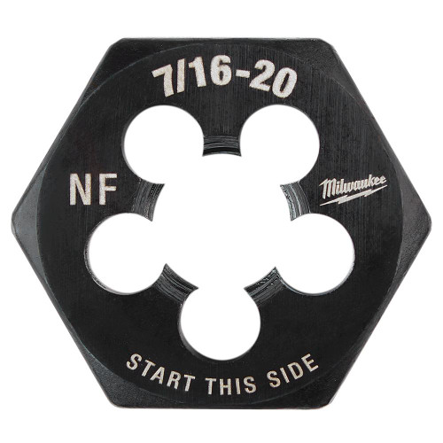 Milwaukee 49-57-5357 7/16-20 NF 1 Inch Hex Threading Die