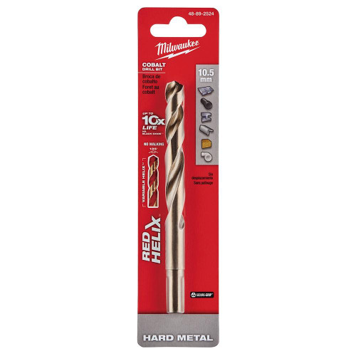 48-89-2524 10.5 mm RED HELIX Cobalt Drill Bit | Milwaukee