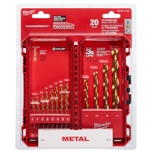 48-89-1105 20 Piece Titanium Drill Bit Set | Milwaukee