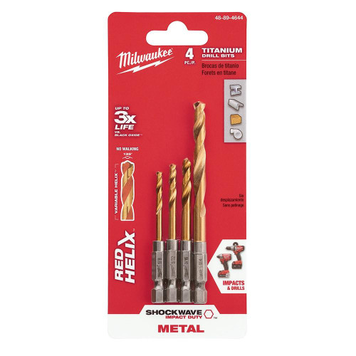 48-89-4644 Titanium SHOCKWAVE 4 pc. Set | Milwaukee