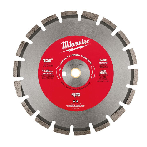 49-93-7235 12in Asphalt & Green Concrete Segmented Saw Blade