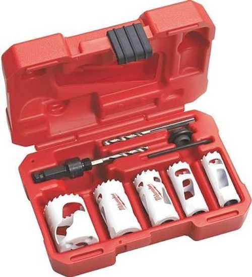 Milwaukee 49-22-4138 Plumbers 8 pc Bi-Metal Hole Saw Kit