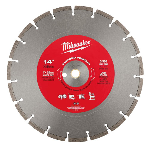 49-93-7940 14 in Diamond Segmented Saw Blade | Milwaukee