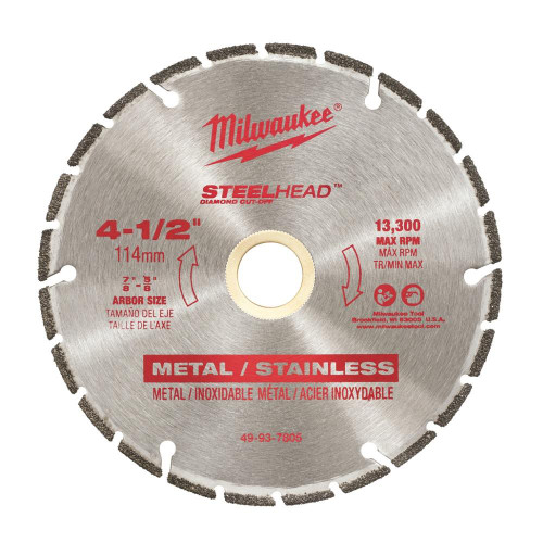 激レア G-RAP DIAMOND CUTTERS Milwaukee 49-93-7805 4-1/2 In. STEELHEAD Diamond Cut-Off Blade