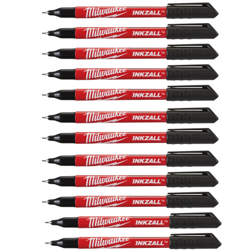 Milwaukee 48-22-3160 INKZALL Black Ultra Fine Point Pen (12 Pk)