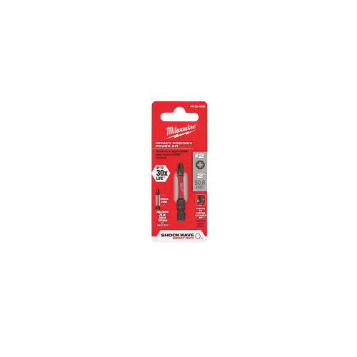 48-32-4832 Shockwave 2 in. Impact Pozidriv #2 Power Bit | Milwaukee