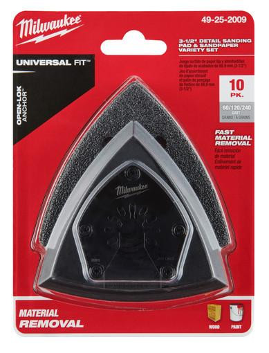 Milwaukee's Club Selection 13年 2009 49-25-2009 OPEN-LOK 3-1/2 in. Sanding Pad and Paper Var Set