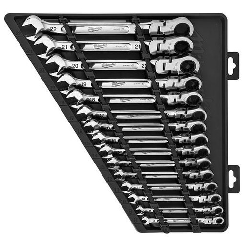 48-22-9513 15pc Milwaukee Flex Head Ratcheting Wrench Set