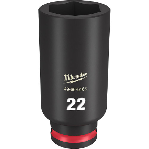 Milwaukee 49-66-6163 SHOCKWAVE Impact Duty 3/8 Drive 22mm Deep 6 Point Socket