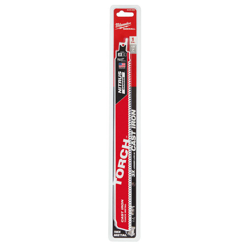 48-00-5263 12 in 7TPI TORCH w/ CARBIDE 1pk | Milwaukee Sawzall Blade