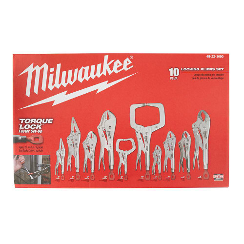 48-22-3690 10 Pc TORQUE LOCK Pliers Kit | Milwaukee Hand Tools