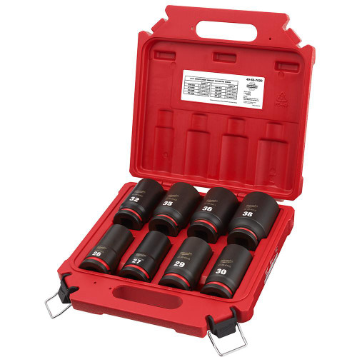 49-66-7020 8 Pc 3/4 Dr Metric Deep Socket Set | Milwaukee
