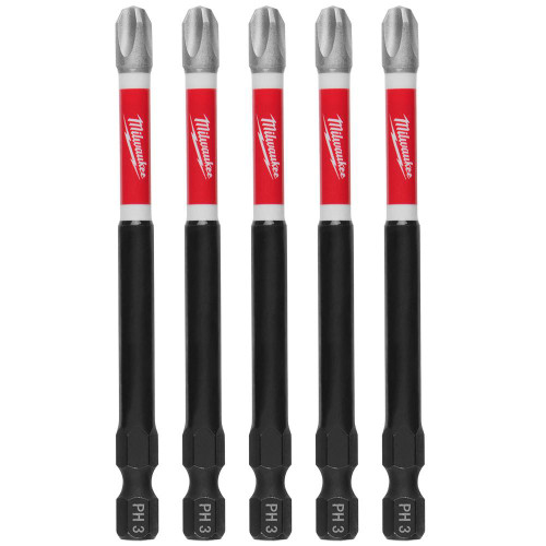 Milwaukee 48-32-4566 #3 Phillips Impact 3-1/2 Power Bits 5 pk