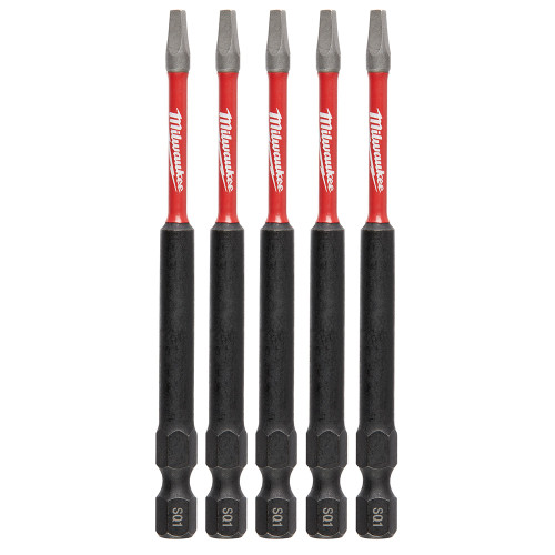 Milwaukee 48-32-4575 SHOCKWAVE 3-1/2 Impact SQ #1 Bit 5 Pk