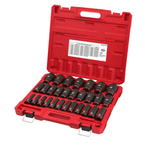 49-66-7015 29 pc 1/2 Dr Metric Deep Socket Set | Milwaukee