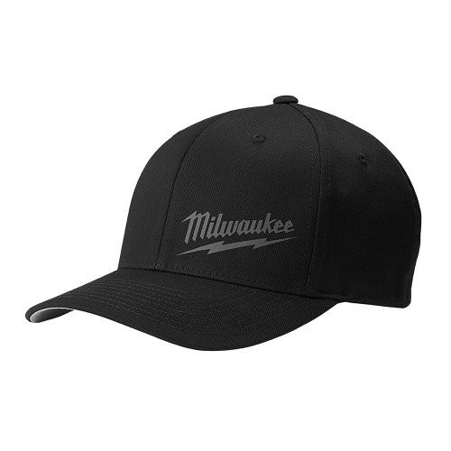 504B-LXL Black Fitted Hat L/XL | Milwaukee | Great Lakes Power Tools