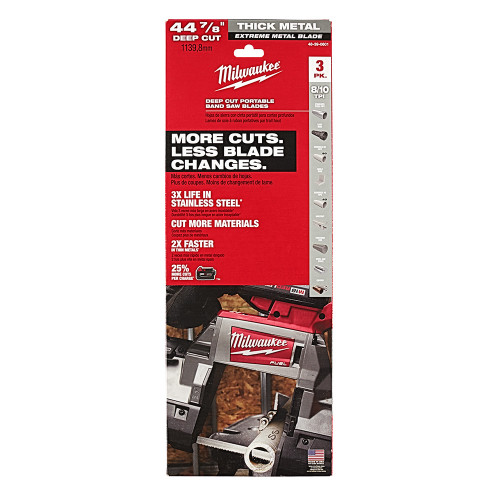 Milwaukee 48-39-0601 44-7/8 in. Extreme Metal Band Saw Blades 8/10 TPI