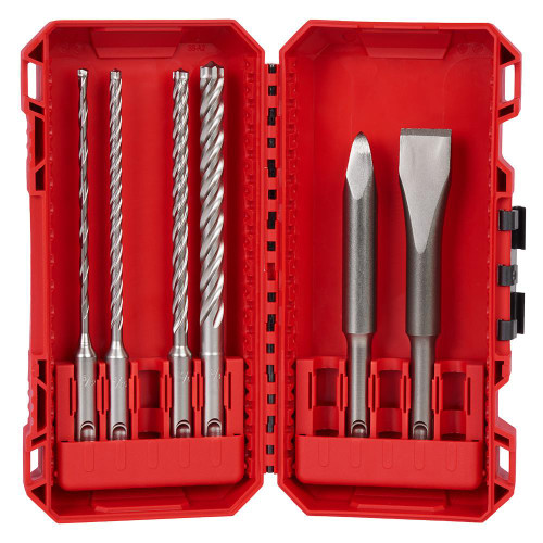 48-20-7662 6pc. SDS Plus 4-Cutter Chisel Kit | Milwaukee Tools