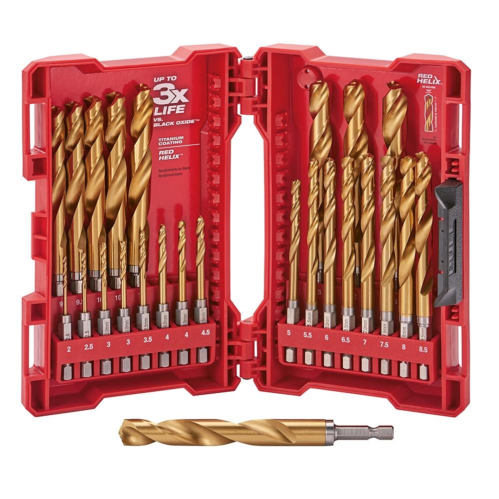 48-89-4861 Titanium Coated Drill Bit Kit 25pc | Milwaukee