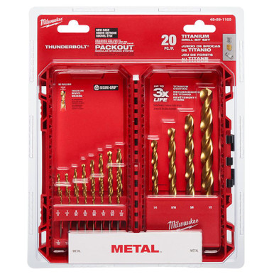 48-89-1105 20 Piece Titanium Drill Bit Set | Milwaukee