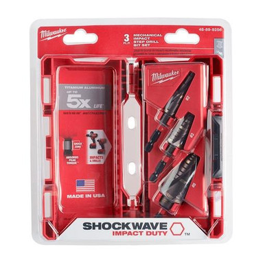 STRONG SHOT 7本セット 48-89-9256 Impact Duty Step Bit Mechanical Set | Milwaukee