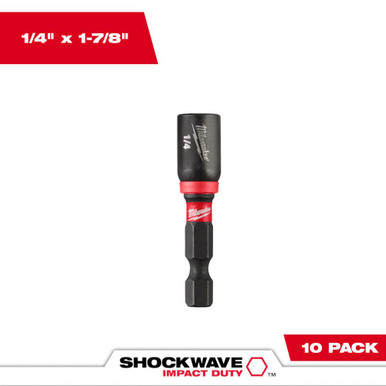 49-66-0502 SHOCKWAVE 1-7/8 in. Magnetic Nut Driver 1/4 in. | Milwaukee