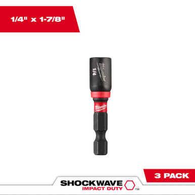 49-66-4522 1/4 in. x 1-7/8 in. Magnetic Nut Driver 3pk | Milwaukee