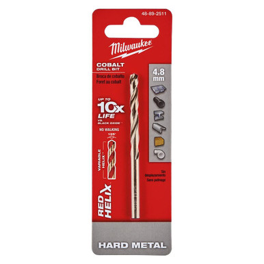 48-89-2511 4.8 mm RED HELIX Cobalt Drill Bit | Milwaukee
