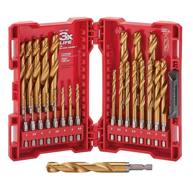 48-89-4861 Titanium Coated Drill Bit Kit 25pc | Milwaukee