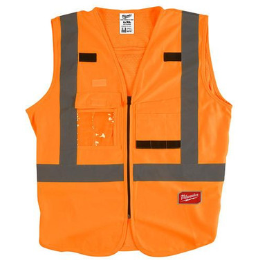 48-73-5033 High Visibility Orange Safety Vest -XX L/XXXL | Milwaukee