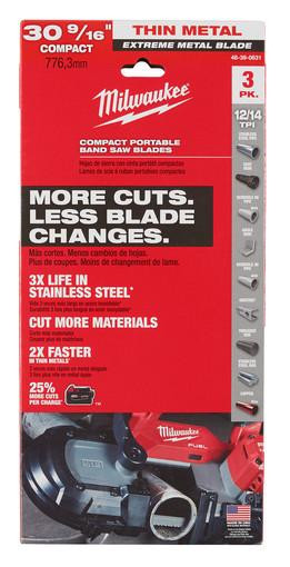 Extreme Metal 30-9/16 12/14 TPI Blade 3pk Milwaukee 48-39-0631