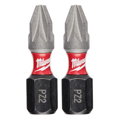 わ 48-32-4432 Shockwave 1 in. Pozidriv #2 Insert Bits 2PK | Milwaukee