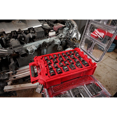 49-66-6804 1/2 dr 27 pc Metric PACKOUT Set | Milwaukee