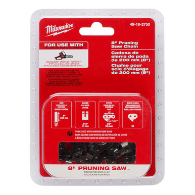 49-16-2750 8 in. Pruning Saw Chain - Part | Milwaukee