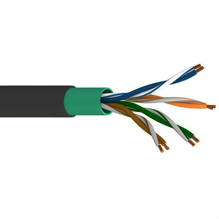 Belden 11700A 24/4P Cat5e DataTuff Cable BC NS CMR PO/PVC/PVC 300V Black