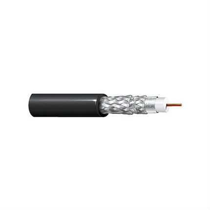 Belden 3092A 18 AWG Coax RG-6 ControlBus™ Cable BCCS Quad Shield CMR FPE/PVC 300V Black
