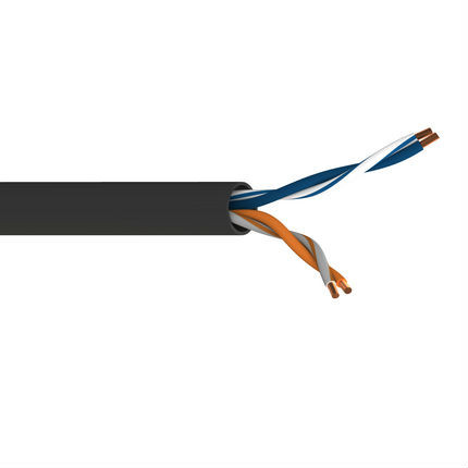 Belden 7932A 24/2P Cat5e DataTuff Cable U/UTP CMR PVC Black 1000 ft Reel